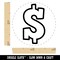 Dollar Sign Money Symbol Outline Rubber Stamp for Stamping Crafting Planners